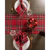 image:imageDII Holiday Dining Table amp Kitchen Dcor Metallic Fabric Christmas Table Runner 14x72 Red Tartan PlaidRed Tartan Plaid