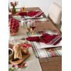 image:imageDII Holiday Nordic Dining Kitchen amp Table Dcor Collection Christmas Placemat Set 13x19 Jacquard Stripe Snowflake 4 PieceEmbroidered Snowflake