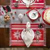 image:imageDII Holiday Nordic Dining Kitchen amp Table Dcor Collection Christmas Placemat Set 13x19 Jacquard Stripe Snowflake 4 PieceJacquard Stripe Snowflake
