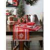 image:imageDII Holiday Nordic Dining Kitchen amp Table Dcor Collection Christmas Placemat Set 13x19 Jacquard Stripe Snowflake 4 PieceJacquard Stripe Snowflake