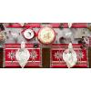 image:imageDII Holiday Nordic Dining Kitchen amp Table Dcor Collection Christmas Placemat Set 13x19 Jacquard Stripe Snowflake 4 PieceJacquard Stripe Snowflake