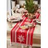 image:imageDII Holiday Nordic Dining Kitchen amp Table Dcor Collection Christmas Placemat Set 13x19 Jacquard Stripe Snowflake 4 PieceReversible Jacquard Stripe Snowflake
