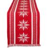 image:imageDII Holiday Nordic Dining Kitchen amp Table Dcor Collection Christmas Placemat Set 13x19 Jacquard Stripe Snowflake 4 PieceReversible Jacquard Stripe Snowflake