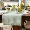 image:imageDII Holiday Sparkle Sprigs Collection Kitchen Dcor amp Table Decoration Christmas Table Runner 14x108 Green Dobby StripeChristmas Greenery