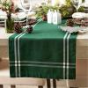 image:imageDII Holiday Sparkle Sprigs Collection Kitchen Dcor amp Table Decoration Christmas Table Runner 14x108 Green Dobby StripeGreen Dobby Stripe