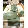 image:imageDII IndoorOutdoor ReUsable Tabletop Collection Tonal Lattice Machine Washable Table Runner 14x72 ArtichokeArtichoke