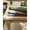 image:imageDII IndoorOutdoor ReUsable Tabletop Collection Tonal Lattice Machine Washable Table Runner 14x72 ArtichokeFrench Blue