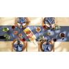 image:imageDII IndoorOutdoor ReUsable Tabletop Collection Tonal Lattice Machine Washable Table Runner 14x72 ArtichokeFrench Blue