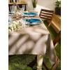 image:imageDII IndoorOutdoor ReUsable Tabletop Collection Tonal Lattice Machine Washable Table Runner 14x72 ArtichokeStone