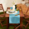 image:imageDII IndoorOutdoor ReUsable Tabletop Collection Tonal Lattice Machine Washable Table Runner 14x72 ArtichokeStorm Blue