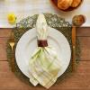 image:imageDII Lemon Bliss Plaid Cotton Tabletop Collection Table Runner 14x10820 x 20 Set of 6