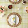 image:imageDII Lemon Bliss Plaid Cotton Tabletop Collection Table Runner 14x10884 x 60 Rectangular