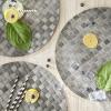 image:imageDII PVC Tabletop Collection Decorative Woven Basketweave Design Placemat Set 119x174 GrayGray