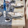image:imageDII PVC Tabletop Collection Decorative Woven Basketweave Design Placemat Set 119x174 GrayGray