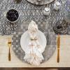 image:imageDII PVC Tabletop Collection Decorative Woven Basketweave Design Placemat Set 119x174 GrayGray