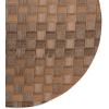 image:imageDII PVC Tabletop Collection Decorative Woven Basketweave Design Placemat Set 119x174 GrayLeather Brown