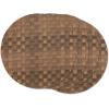 image:imageDII PVC Tabletop Collection Decorative Woven Basketweave Design Placemat Set 119x174 GrayLeather Brown