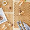 image:imageDII PVC Tabletop Collection Decorative Woven Basketweave Design Placemat Set 119x174 GrayNatural