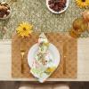 image:imageDII PVC Tabletop Collection Decorative Woven Basketweave Design Placemat Set 119x174 GrayNatural