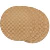 image:imageDII PVC Tabletop Collection Decorative Woven Basketweave Design Placemat Set 119x174 GrayNatural