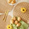 image:imageDII PVC Tabletop Collection Decorative Woven Basketweave Design Placemat Set 119x174 GrayNatural