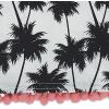 image:imageDII Pineapple Collection Placemat Set Black 6 PieceFlamingo  Palms