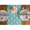 image:imageDII Polyester Embroidered Table Runner for Spring Garden Party Summer BBQ Baby Showers and Everyday Use  14x70 Arrows on Aqua BaseAqua Arrow