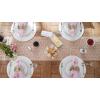 image:imageDII Polyester Embroidered Table Runner for Spring Garden Party Summer BBQ Baby Showers and Everyday Use  14x70 Arrows on Aqua BaseNatural Flowers