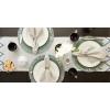 image:imageDII Polyester Embroidered Table Runner for Spring Garden Party Summer BBQ Baby Showers and Everyday Use  14x70 Arrows on Aqua BaseOffwhite Chevron