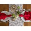 image:imageDII Polyester Embroidered Table Runner for Spring Garden Party Summer BBQ Baby Showers and Everyday Use  14x70 Arrows on Aqua BaseOffwhite Lattice