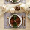 image:imageDII Quilted Farmhouse Collection Tabletop Placemat Set French Blue 6 PieceGray