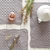 image:imageDII Quilted Farmhouse Collection Tabletop Placemat Set French Blue 6 PieceGray