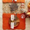 image:imageDII Quilted Farmhouse Collection Tabletop Placemat Set French Blue 6 PiecePumpkin Spice