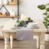 image:imageDII Quilted Farmhouse Collection Tabletop Table Runner 13x72 CranberryGray