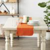image:imageDII Quilted Farmhouse Collection Tabletop Table Runner 13x72 CranberryPumpkin Spice