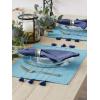 image:imageDII Seashore Collection Beach House Dcor Placemat Set 13x19 Thera Blue Stripe 6 Piece
