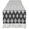 image:imageDII Southwest Colby Collection Tabletop Table Runner 15x72 BlackGrayBlackGray
