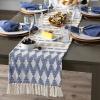 image:imageDII Southwest Colby Collection Tabletop Table Runner 15x72 BlackGrayFrench BlueStone
