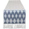 image:imageDII Southwest Colby Collection Tabletop Table Runner 15x72 BlackGrayFrench BlueStone