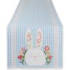 image:imageDII Spring Bouquet Tabletop Collection Decorative Easter Reversible Table Runner 14x72 Happy BunnyHappy Bunny