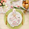 image:imageDII Spring Bouquet Tabletop Collection Decorative Easter Reversible Table Runner 14x72 Happy BunnySweet Flowers