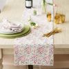 image:imageDII Spring Bouquet Tabletop Collection Decorative Easter Reversible Table Runner 14x72 Happy BunnySweet Flowers