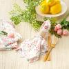 image:imageDII Spring Bouquet Tabletop Collection Decorative Easter Reversible Table Runner 14x72 Happy BunnySweet Flowers