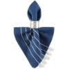 image:imageDII Tassel Stripe Tabletop Collection Decorative Machine Washable Table Runner 14x108 Teal amp OffWhiteNavy  Offwhite