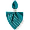 image:imageDII Tassel Stripe Tabletop Collection Decorative Machine Washable Table Runner 14x108 Teal amp OffWhiteTeal  Offwhite