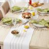 image:imageDII Tassel Stripe Tabletop Collection Decorative Machine Washable Table Runner 14x108 Teal amp OffWhiteWhite  Stone