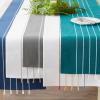 image:imageDII Tassel Stripe Tabletop Collection Decorative Machine Washable Table Runner 14x72 Rainbow PrintRainbow Print