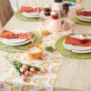 image:imageDII Tassel Stripe Tabletop Collection Decorative Machine Washable Table Runner 14x72 Rainbow PrintRainbow Print