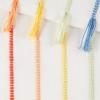 image:imageDII Tassel Stripe Tabletop Collection Decorative Machine Washable Table Runner 14x72 Rainbow PrintRainbow Stripe