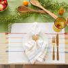 image:imageDII Tassel Stripe Tabletop Collection Decorative Machine Washable Table Runner 14x72 Rainbow PrintRainbow Stripe